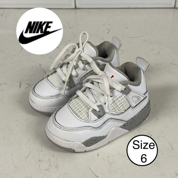 Nike Other - Nike Air Jordan 4 IV Retro White Oreo Toddler Sneakers BQ7670-100 Size 6C